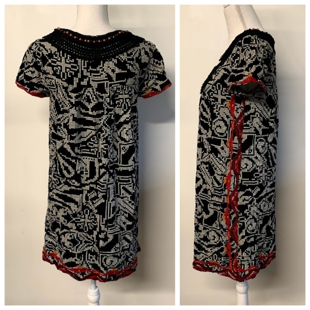 Floreat Anthro Southwest Embroidered Shift Dress - Picture 6 of 8